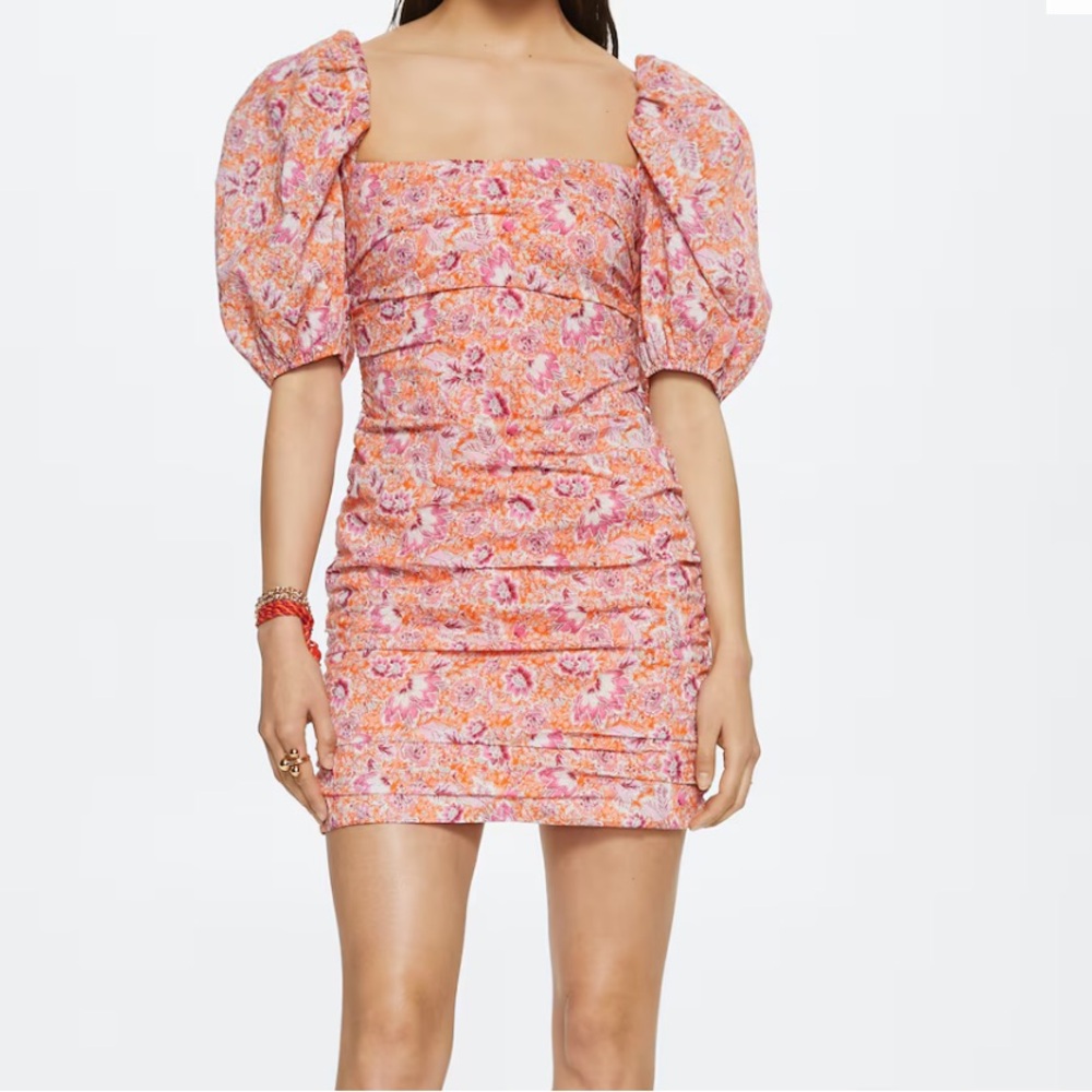 Mango Floral Mini Dress 4 NWT